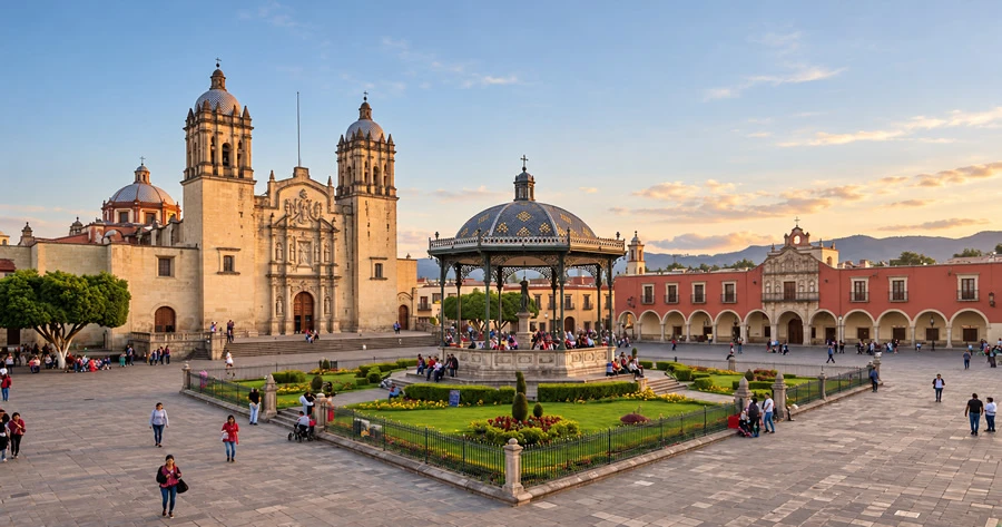 Catedral y Zócalo de Oaxaca